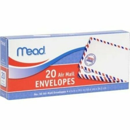 MEAD Meadwestvaco 4-1/8 in. X 9-1/2 in. #10 Air Mail Envelopes, 20PK 74260